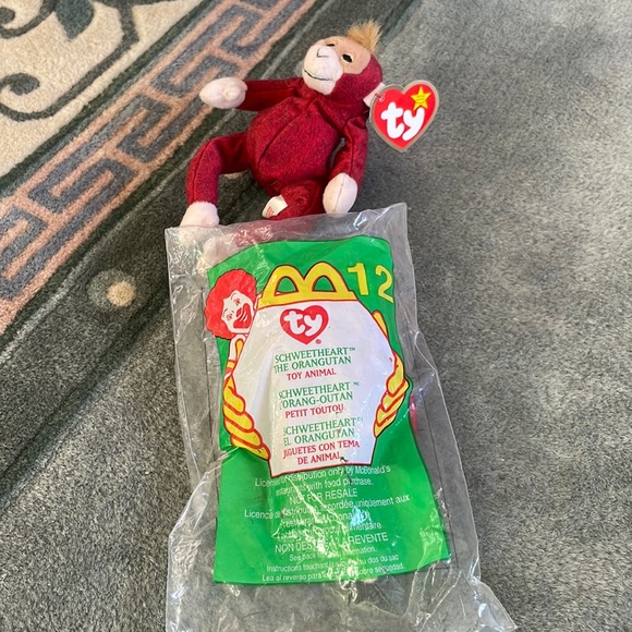 2 sweetheart the orangutan Teenie Beanie McDonald’s collectible toy. - Picture 1 of 1